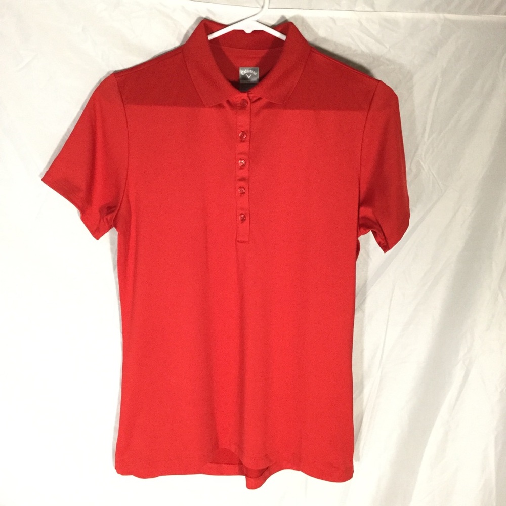 Callaway Golf Opti Dri Red Shirt Collared Polo Top